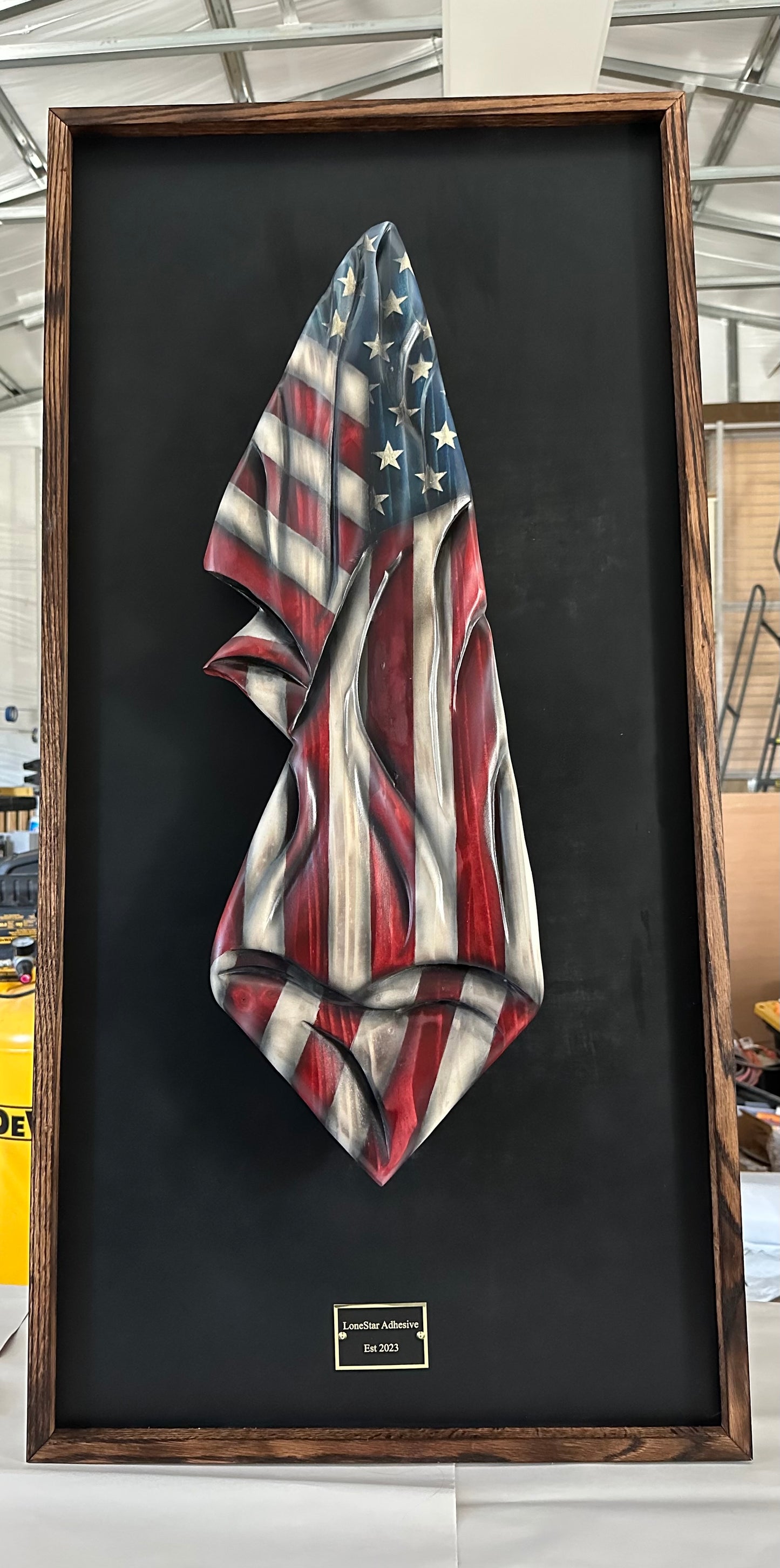 33” Draped Flag with Frame