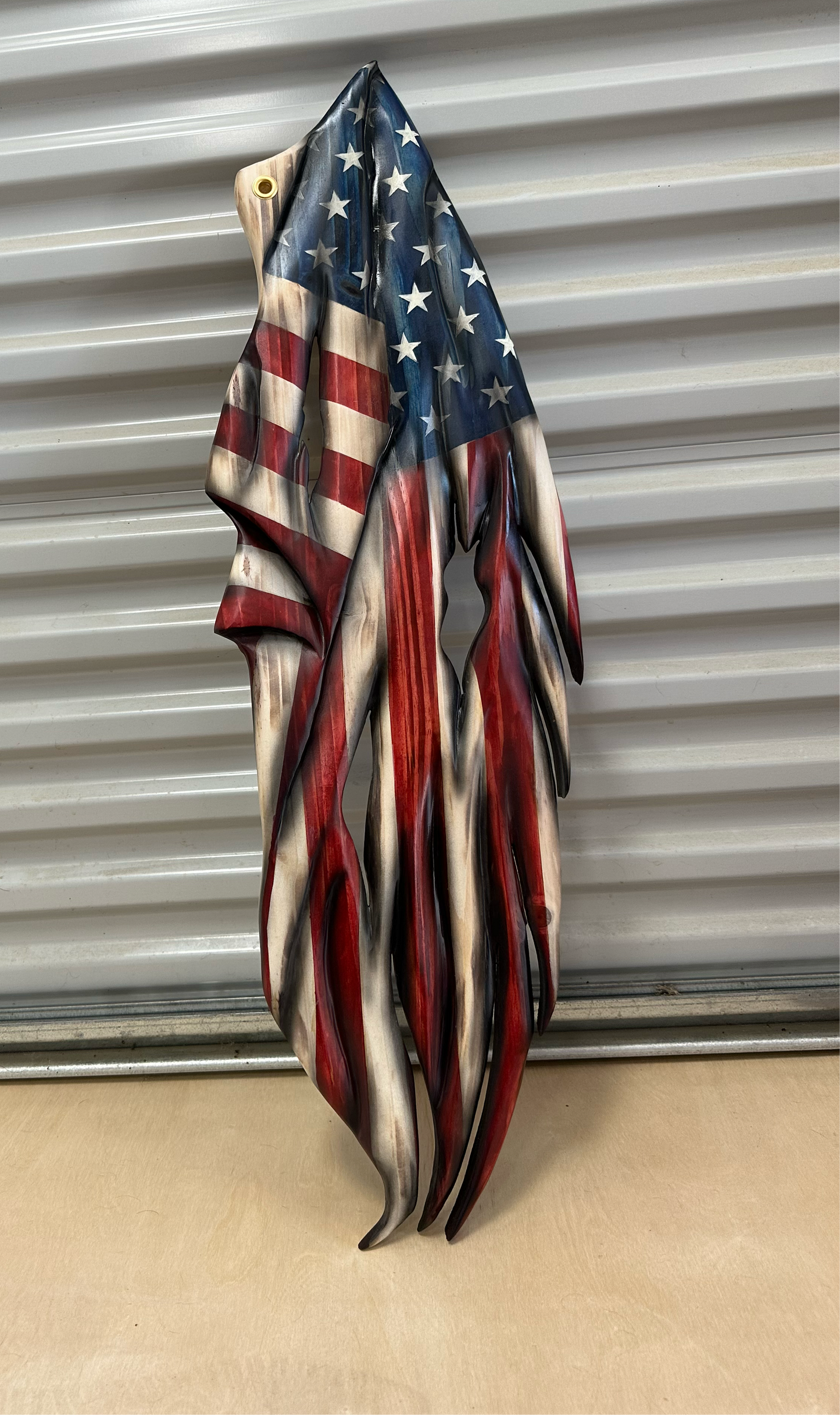 33" Tattered Draped Flag